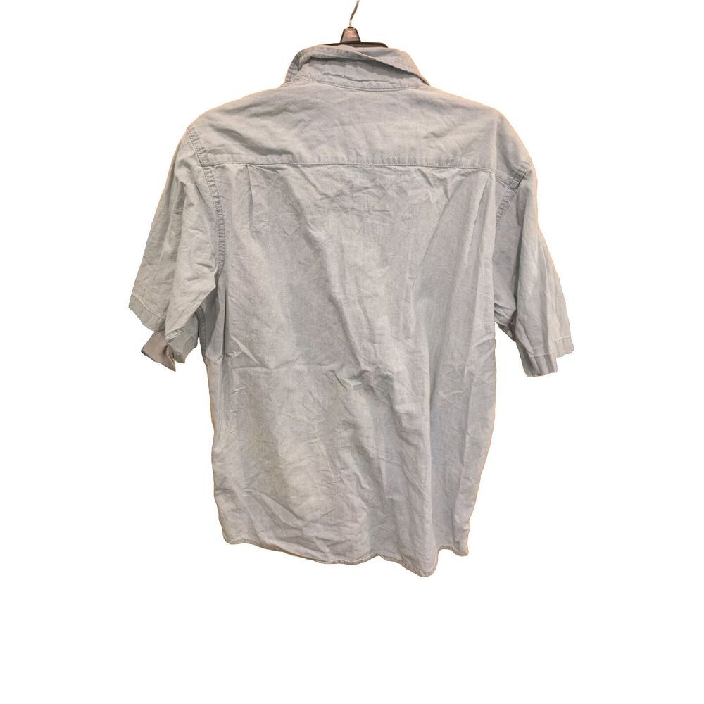 Men's Wrangler Medium Denim SHORT sleeve Shirt Button Up‎ Jeans - Picture 3 of 3